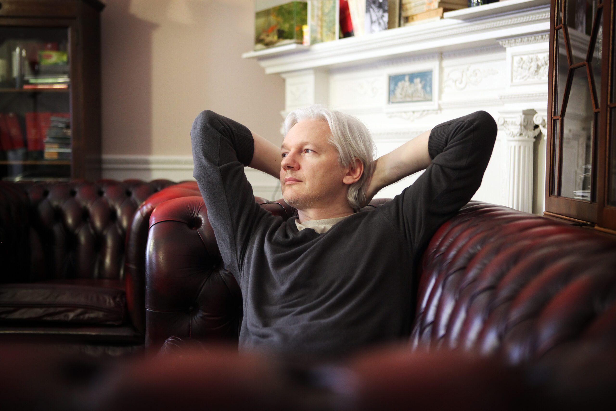 Julian Assange portrait by Carmen Valino